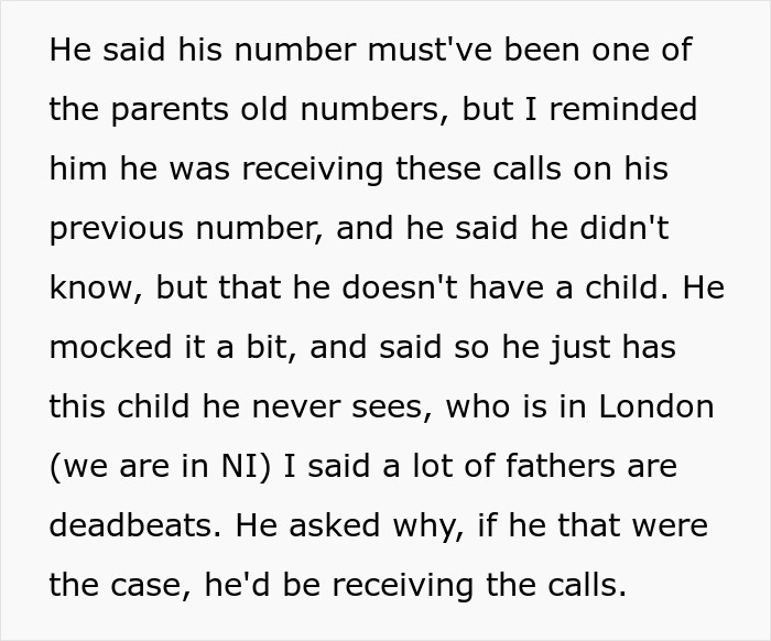 Texto discutindo o comportamento suspeito do marido e a possibilidade de um filho secreto, enquanto uma mulher se questiona sobre suas ações.