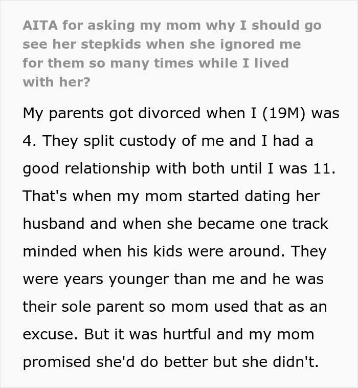 19YO Ignores His Stepsiblings Just As Mommy Dearest Neglected Him As A Kid, She Goes Ballistic