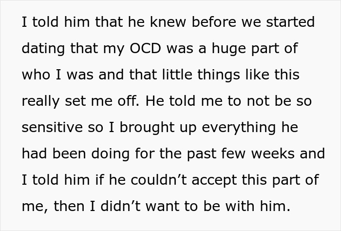 Text excerpt about a woman ending a relationship over sensitivity issues, reflecting on liberation and personal boundaries.