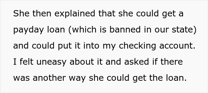 Text excerpt discussing a payday loan offer linked to a woman running Tinder scams for her jailed fianc&eacute;.