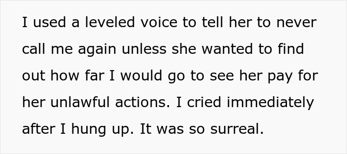 Woman confronting a friend about cheating and scamming, warning of consequences for unlawful actions.