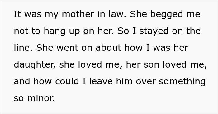 Text showing a mother-in-law pleading over the phone, revealing a man&rsquo;s outburst was deeper than just disliking mustard.