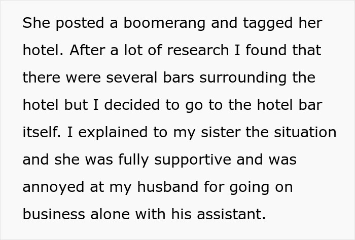 Woman investigates husband's affair by gathering evidence at hotel bar, then confronts betrayal involving his brother.