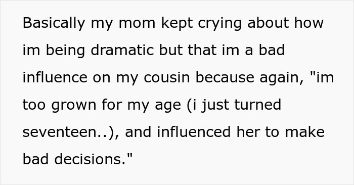 As repetidas mentiras e roubos da prima empurram adolescente para fora da casa dos pais e ela corta todo contato