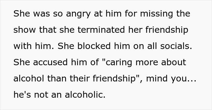 Text about ex-girlfriend cheating on guy and demanding he be removed from friend's wedding after conflict.