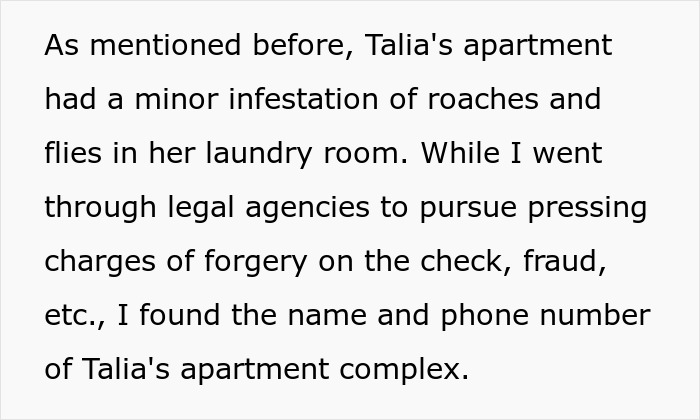 Text talking about pursuing charges of forgery and fraud linked to a woman running Tinder scams for her jailed fianc&eacute;.