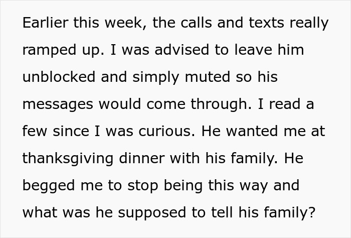 Text excerpt showing a man&rsquo;s persistent calls and texts revealing his emotional outburst over his wife not liking mustard.
