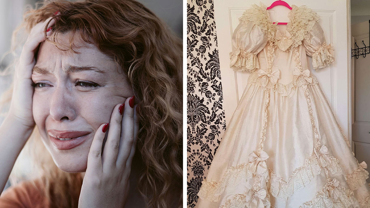 boredpanda.com - Mindaugas Balčiauskas - Mother Pours Wine Over Daughter's Wedding Dress While Smiling, Says It's Fate