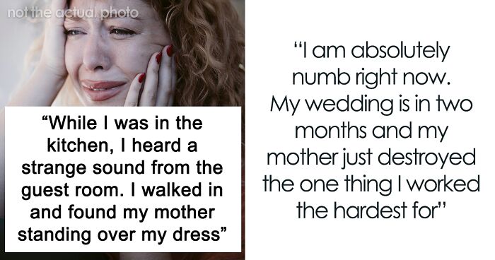 Mother Pours Wine Over Daughter’s Wedding Dress While Smiling, Says It’s Fate