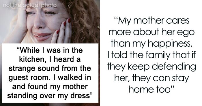 Mother Pours Wine Over Daughter’s Wedding Dress While Smiling, Says It’s Fate