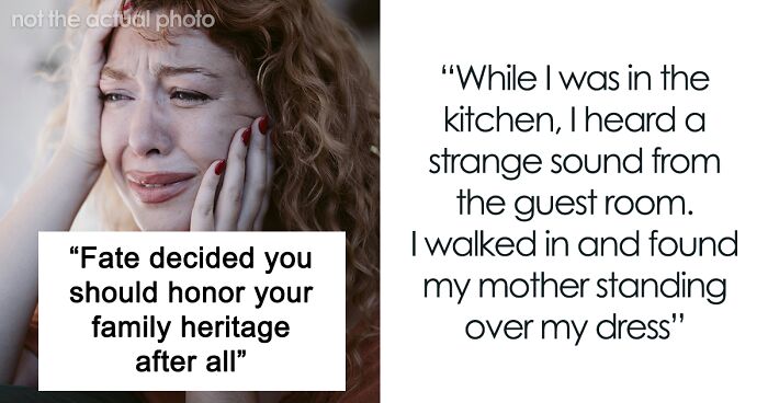 Mother Pours Wine Over Daughter’s Wedding Dress While Smiling, Says It’s Fate