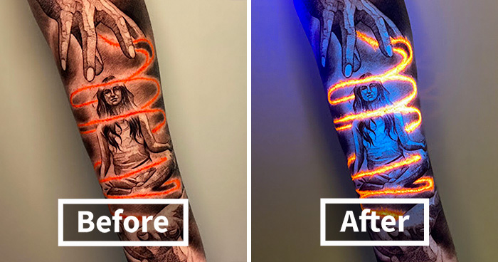 40 UV Tattoos I Created That Only Reveal Their Magic Under Blacklight