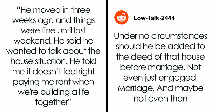 “He Called Me Controlling”: Entitled BF Wants GF To Add Him To Home Deed She Bought 5 Years Ago