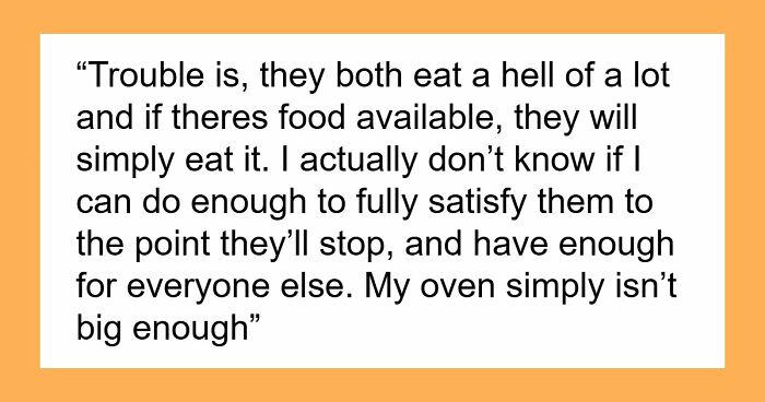 Woman Worries About Dinner Party As Bro And His Partner Are Serial Hoggers Who Gobble Up Everything