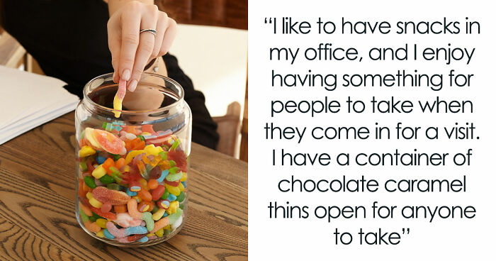 Lady Keeps Chocolate On Her Desk For Guests, One Coworker’s Dramatic Guilt Spiral Pushes Her Buttons