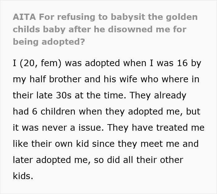 Toxic Bro Torments Adopted Sis For Years, She Gets Last Laugh After Being Asked To Babysit His Kid