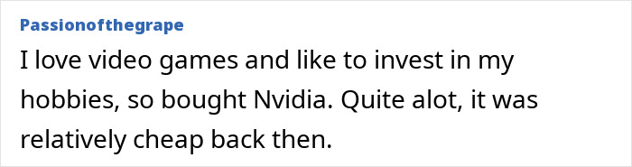 Investing in Nvidia early led to significant gains in video game hobby