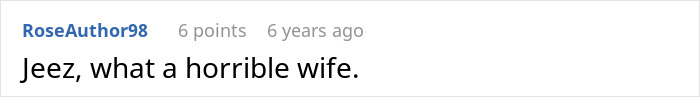 Comment text on a white background expressing disapproval about an army wife who cheats on her deployed husband.