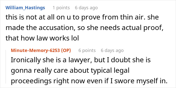 Screenshot of an online discussion about a woman accused of sleeping with her sister&rsquo;s fianc&eacute; and the family conflict over it.