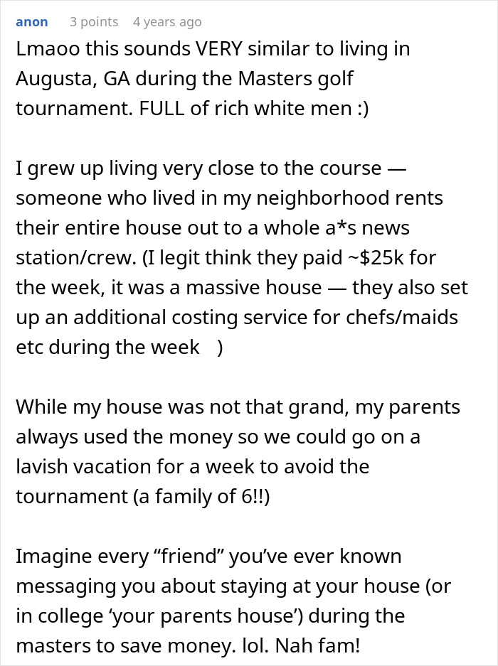 Entitled Sister Doesn’t Get A Free Airbnb Stay During Peak Season, Then Demands $300 To “House Sit” Entitled Sister Doesn’t Get A Free Airbnb Stay During Peak Season, Then Demands $300 To “House Sit”