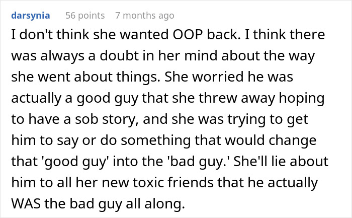 Comment discussing fears and regrets in a wife divorcing husband during cancer and asking for a second chance.