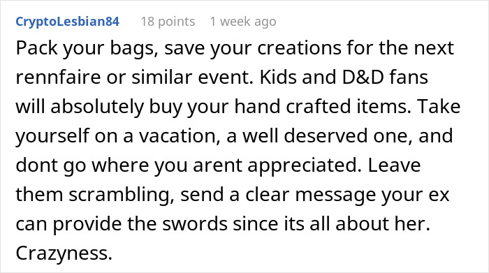 Comment from CryptoLesbian84 advising to leave unappreciative exes behind after cheating and wedding drama involving friends. Comment from CryptoLesbian84 advising to leave unappreciative exes behind after cheating and wedding drama involving friends.