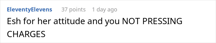 Comment text discussing someone's attitude in a dispute that led to a man missing a doctor&rsquo;s appointment and police involvement.