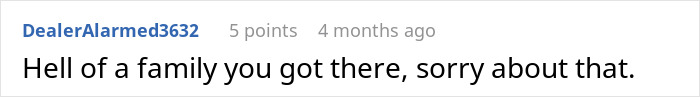 Comment on a social platform expressing sympathy about a confusing and wild family dynamic involving DNA tests and child support drama.