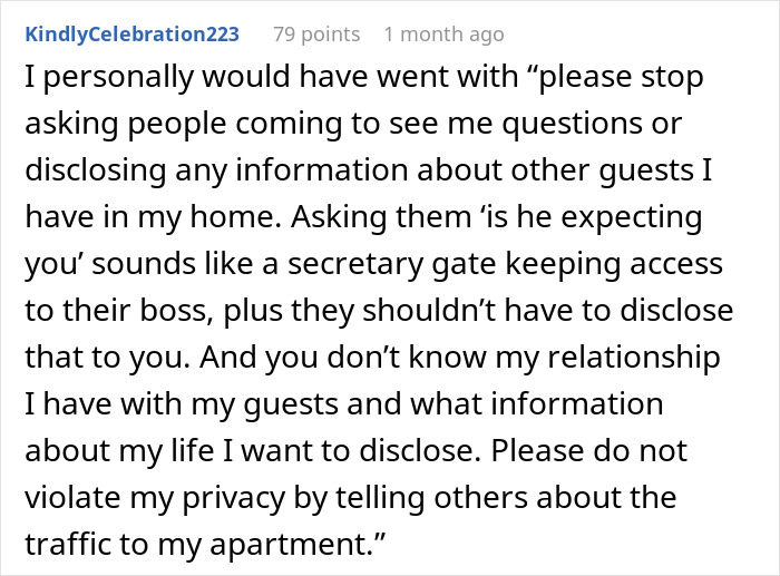 Woman Plays Concierge With Neighbor&rsquo;s Guests, Acts Offended As He Politely Asks Her To Stop