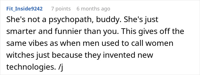 Comment explaining a 5-year-old daughter might be a psychopath, debating intelligence and humor versus perception.
