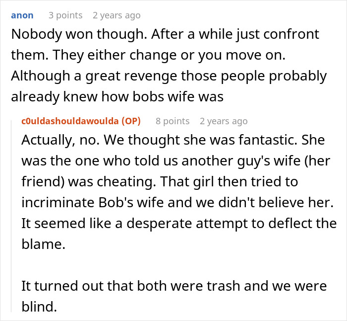 Screenshot of a conversation discussing cheating, focusing on wife and lover caught on husband's PC recording sessions. Screenshot of a conversation discussing cheating, focusing on wife and lover caught on husband's PC recording sessions.
