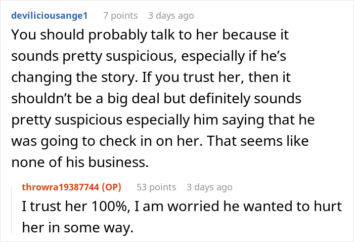 Online forum discussion regarding strange behavior on camera. A friend visits, and a husband notices peculiar actions.