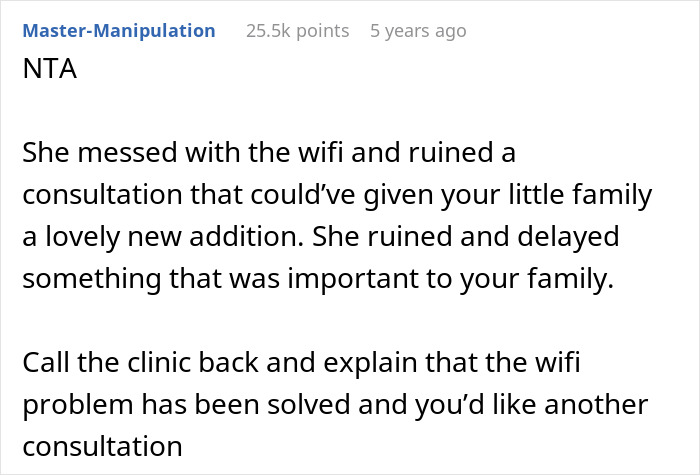 Comment about woman makes sister adopt her kid, discussing family impact and preventing more children issues.