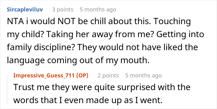 Comments on a post about a teacher grabbing kids in front of a mom and the controversy it caused online.