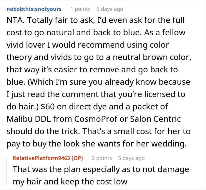 Man Of Honor Told To Change His Blue Hair For Wedding, Bride Uncovers Mom's Meddling Just In Time Man Of Honor Told To Change His Blue Hair For Wedding, Bride Uncovers Mom's Meddling Just In Time