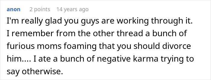 Reddit comment discussing a mom sharing her husband is awesome to her but a jerk to their kids. Reddit comment discussing a mom sharing her husband is awesome to her but a jerk to their kids.