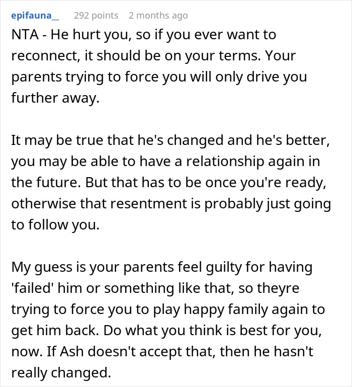 Man Refuses To Let His Estranged Brother Back Into His Life, Their Mom Tries To Force A Reunion