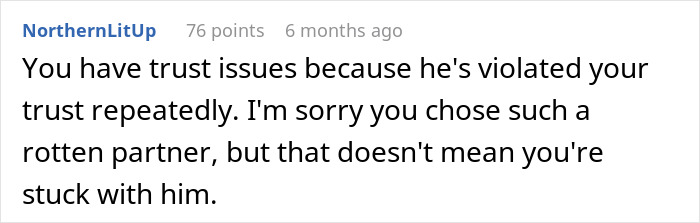 Comment discussing trust issues after wife finds husband's creepy and borderline predatory hidden folder online. Comment discussing trust issues after wife finds husband's creepy and borderline predatory hidden folder online.