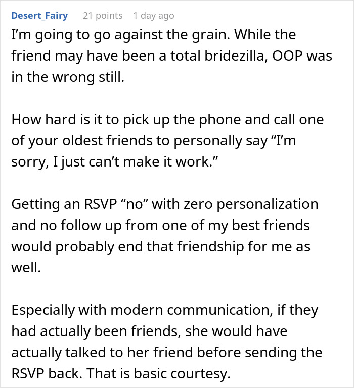 Mom RSVPs ‘No’ To Childfree Wedding An 12-Hour Flight Away, Bride Takes It Personally Mom RSVPs ‘No’ To Childfree Wedding An 12-Hour Flight Away, Bride Takes It Personally