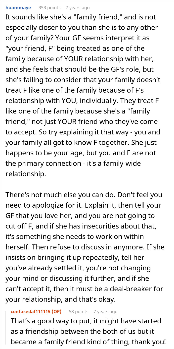 Woman breaks up after seeing how close his female friend is to his family, causing relationship insecurities and conflict. Woman breaks up after seeing how close his female friend is to his family, causing relationship insecurities and conflict.