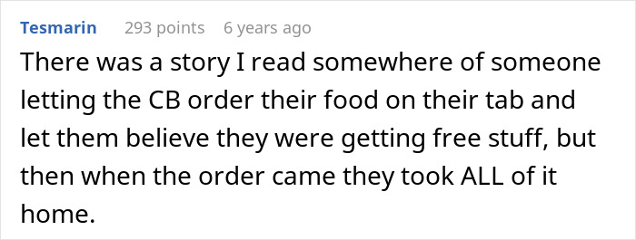 User comment about entitled mom assuming random guy will buy her kids food, highlighting entitlement of single mom.