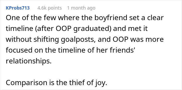 Guy Says "No Degree, No Ring," Annoyed GF Just Wants The Promise That Their Relationship Is Solid