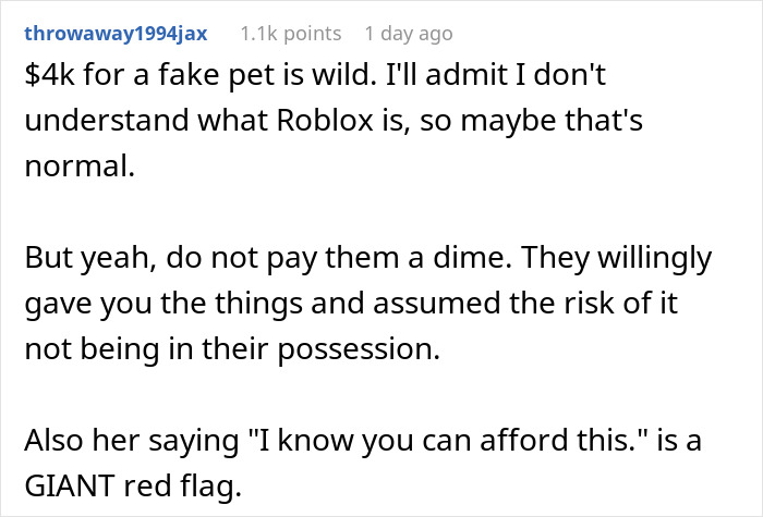 Teen Loses Roblox Pet She Was Watching For Friend, Owner Slaps $4K Price Tag On Pixels And Loses It
