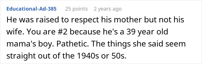 A Reddit comment about a man's behavior towards his wife, highlighting themes of family conflict and a man's relationship with his daughter.