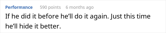 Comment text on a white background discussing hiding behavior, related to creepy and borderline predatory actions. Comment text on a white background discussing hiding behavior, related to creepy and borderline predatory actions.