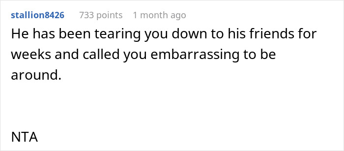 Screenshot of an online comment discussing a woman ending her relationship over one cent and feeling liberated.