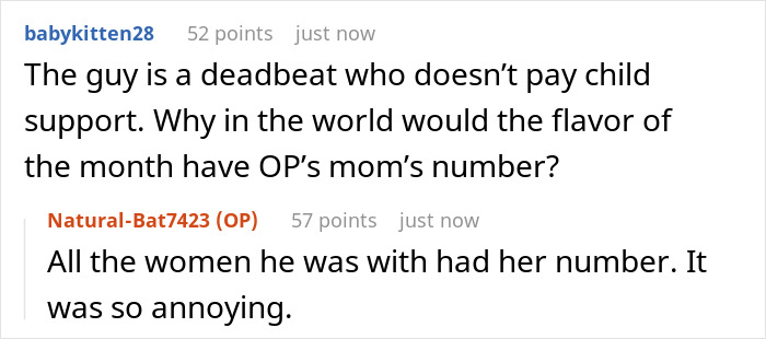 A Reddit comment thread discussing a pregnant GF's situation and family dynamics.
