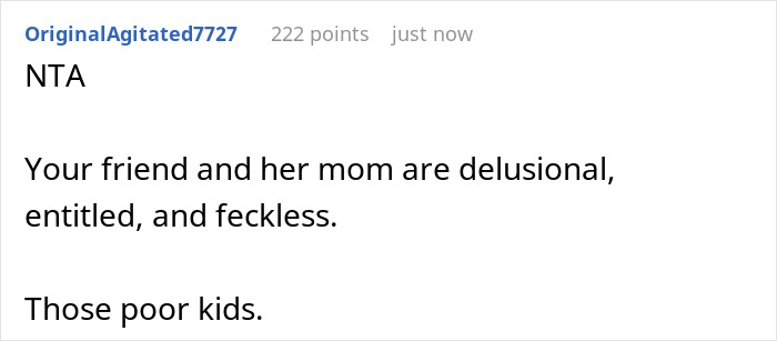 Screenshot of a social media comment criticizing a single mom treating her friend like a free sitter for her autistic kid.