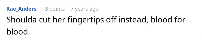 Screenshot of a user comment discussing a mom who doesn&rsquo;t defend her kid and takes matters into her own hands.