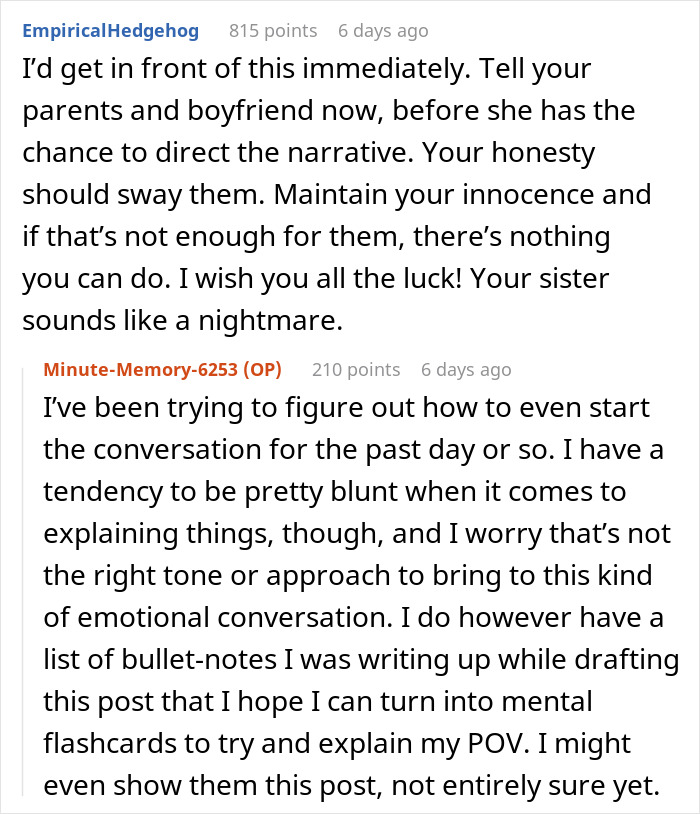 Woman accused of sleeping with sister&rsquo;s fianc&eacute; over a coincidence struggles to change family&rsquo;s mind in emotional discussion.